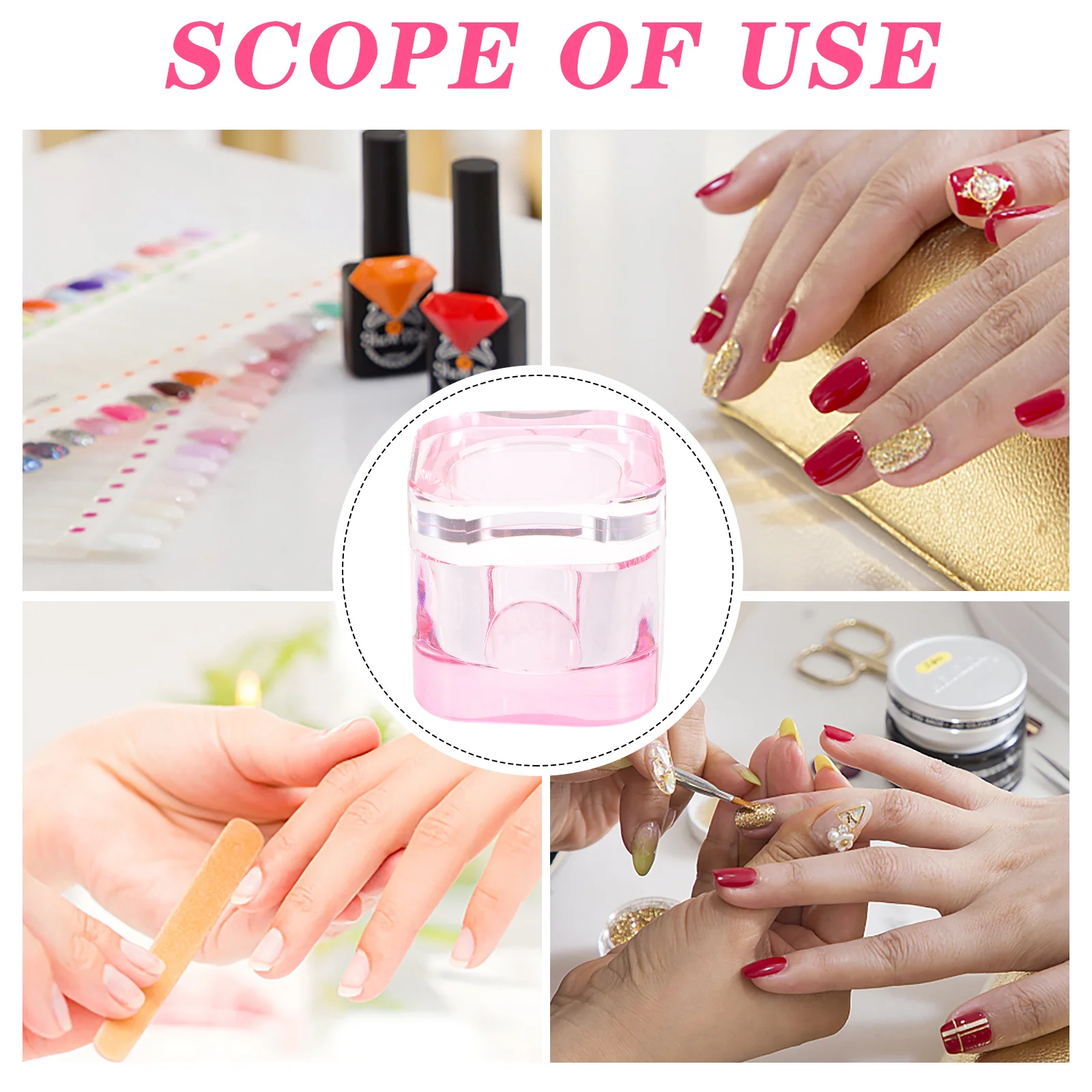 

Хрустальные чашки для ногтей, квадратные антистолкновительные чашки AB Dappen, блюдо для акриловых ногтей, держатель для пудры, маникюрные инструменты, принадлежности для ногтей