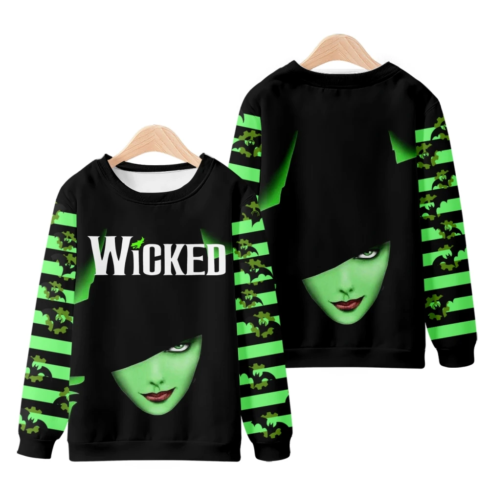 WICKED The Musical Elphaba 3D Print Oversized Hoodie Women Men Long Sleeve Pullover Crewneck Sweatshirt Casual Tracksuit