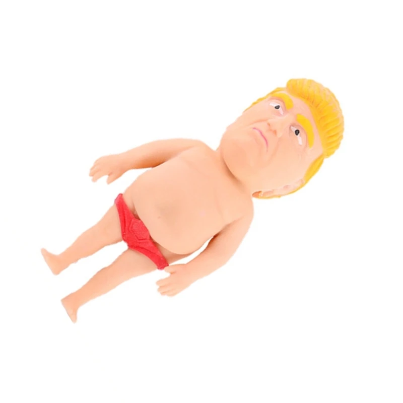 Squeezable Toy TPR Palm Doll Soft Donald Doll Decompression Toy Stress Relief Fidgets Autisms SlowRising Stretch Toy 6’’