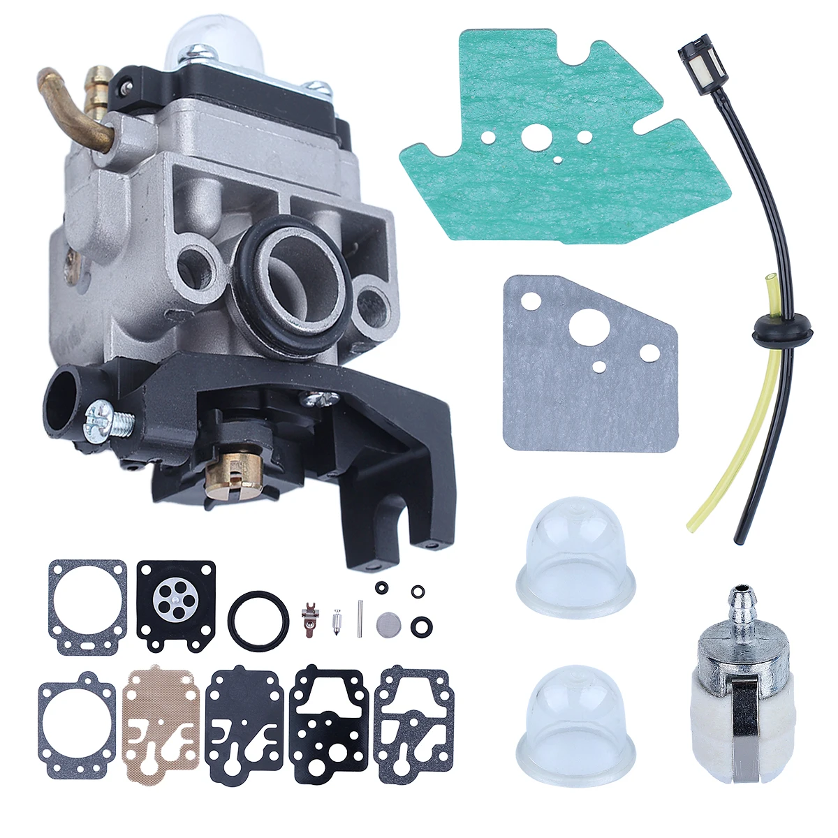 Carburettor Carb Kit for Honda GX25 GX25N GX25NT HHT25S Carburetor Gasket Fuel Filter Spark Plug Engine Kit 8 in 1