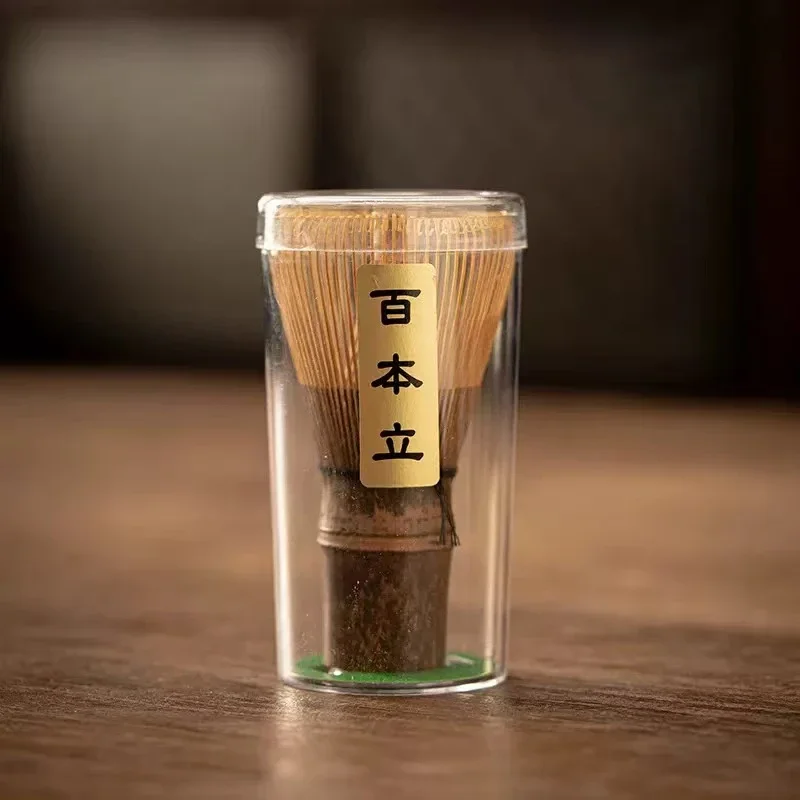 Batidor de té verde Matcha de bambú en polvo, utensilios para el té, ceremonia japonesa, herramienta de té Chasen de bambú, cepillo de té, 100 puntas, 80 puntas opcionales