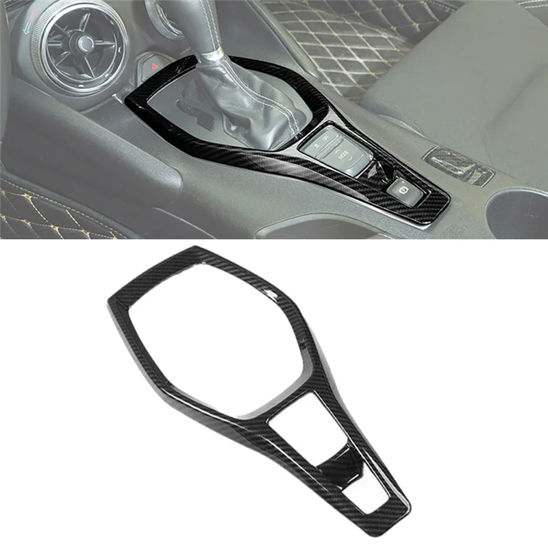 

WO-Car Center Control Gear Shift Panel Carbon Fiber Gear Shift Trim Frame For Camaro 2016-2019