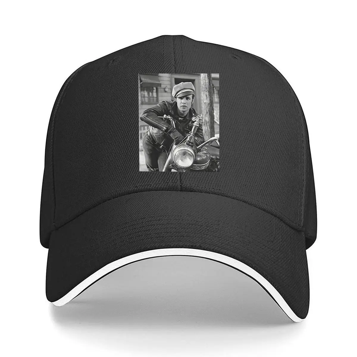 

Motorcycle Man Bold Symbol Lifestyle Art Print Sandwich Baseball Cap