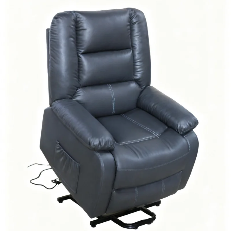 أريكة جلدية حديثة مريحة للغاية بمحرك مزدوج كهربائي قابل للتعديل لغرفة المعيشة لكبار السن