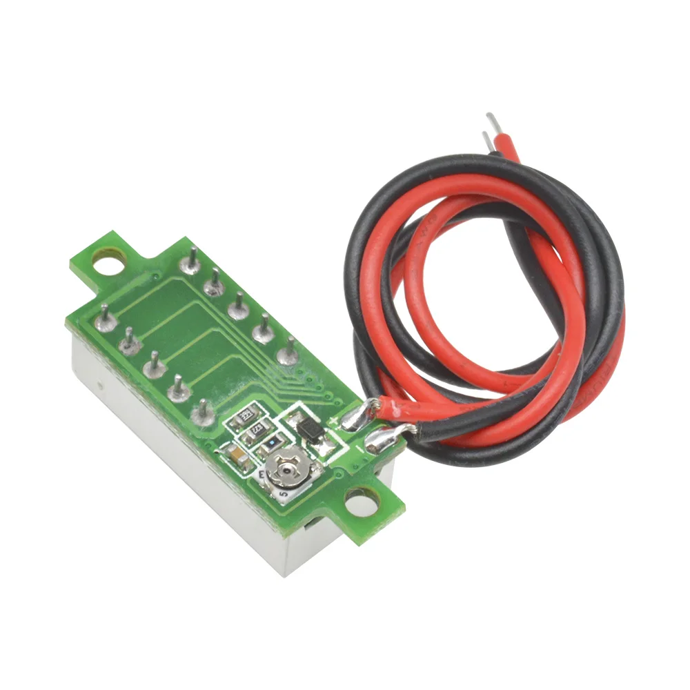 0.28 Inch 3.7V-30V Mini Digital Voltmeter Car Mobile Power Voltage Tester Meter Detector Red/Blue/yellow/green LED Screen 2 wire