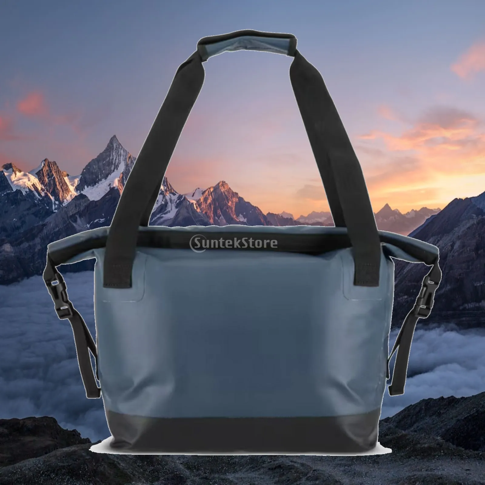 Insulated Cooler Tote with Front Zipper Pocket Heat-Sealed Waterproof Cooler Tote Bag Portable Leak-Resistant