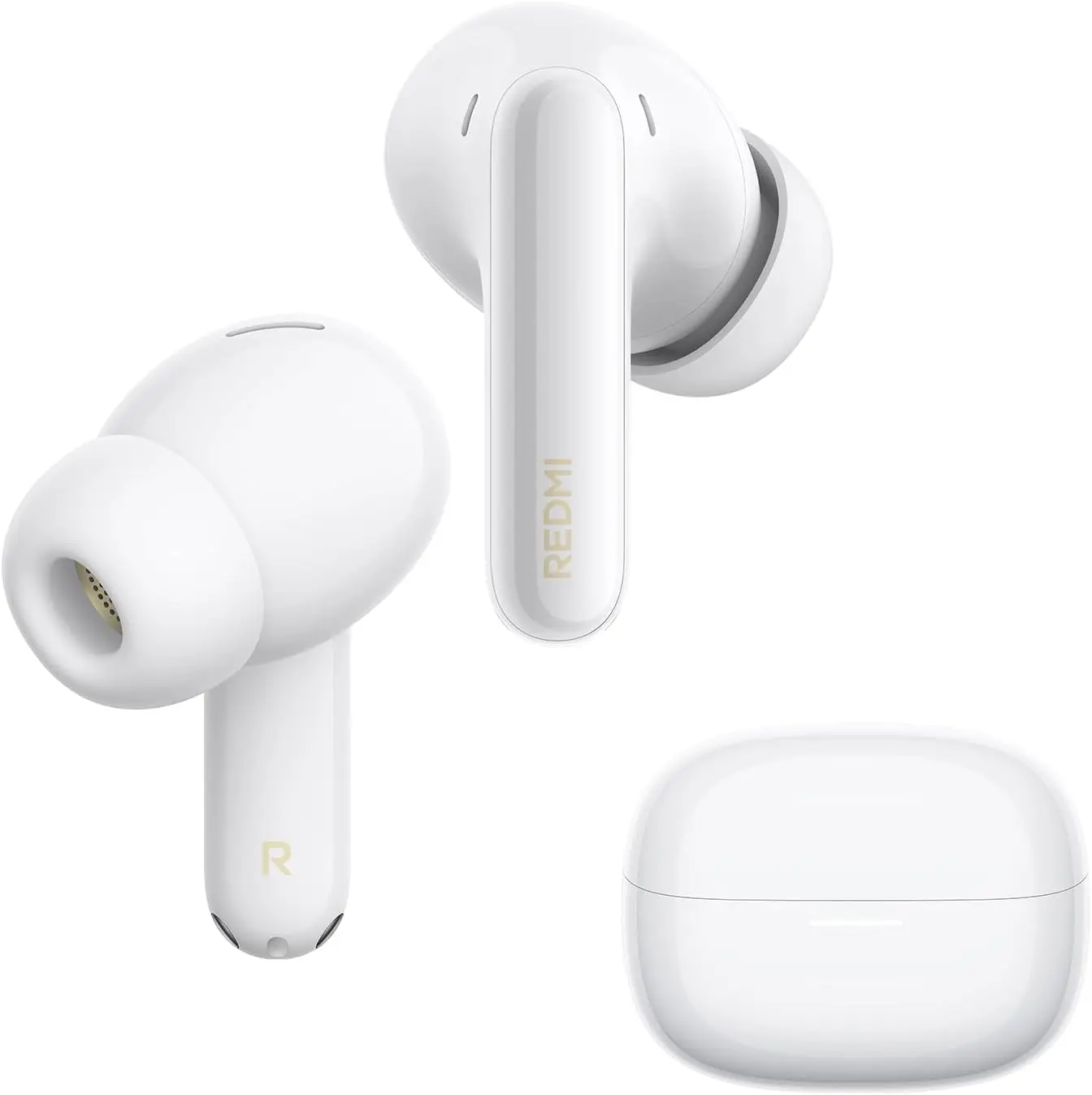 Xiaomi Redmi Buds 8 Pro draadloze oordopjes, zwart, adaptieve ruisonderdrukking tot 55 dB, audio in hoge resolutie met LDAC, 35 uur batterijduur, Dolby Atmos, IP54, Bluetooth 5.4.