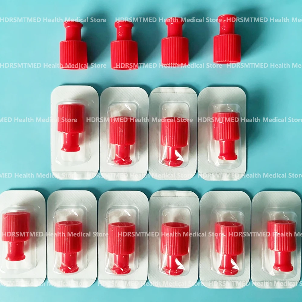 50/100Pcs Combi-Cap Male/Female Luer Lock Closure Spiral Plug Cap , Sterile Individual Pack,Made of ABS