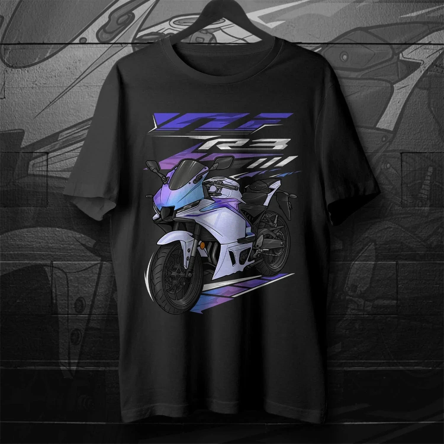 

2025 summer Casual Men 100% Cotton T Shirt YZF-R3 2025 T-shirt motorcycle Graphic Summer Cool Tee