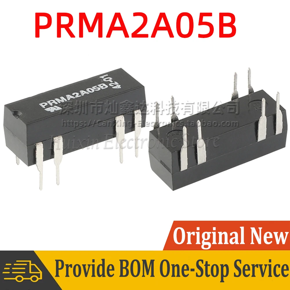 

5pcs PRMA2A05B Dry Reed Relay 5V 1A 10W Normally Open Double Pole Double Throw