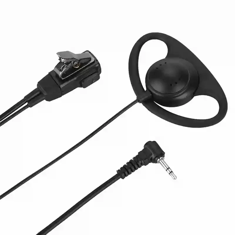 2.5mm Plug D Type Security Earhook Headset Earphone For Motorola T5/T6/T7/T60 /T6508 with PTT Button Earpiece Earphone Earhook