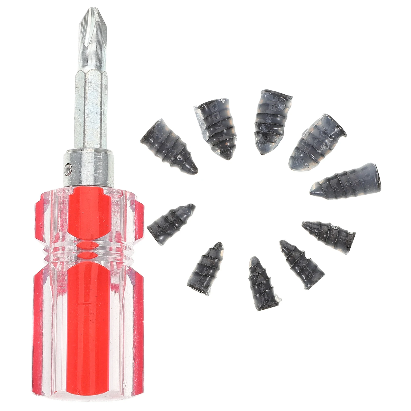 

1 set Tire Repair Kit Plug Black Rubber Nails Heavy Duty for Car Motorcycle Bike Truck Tires Easy Use Tool