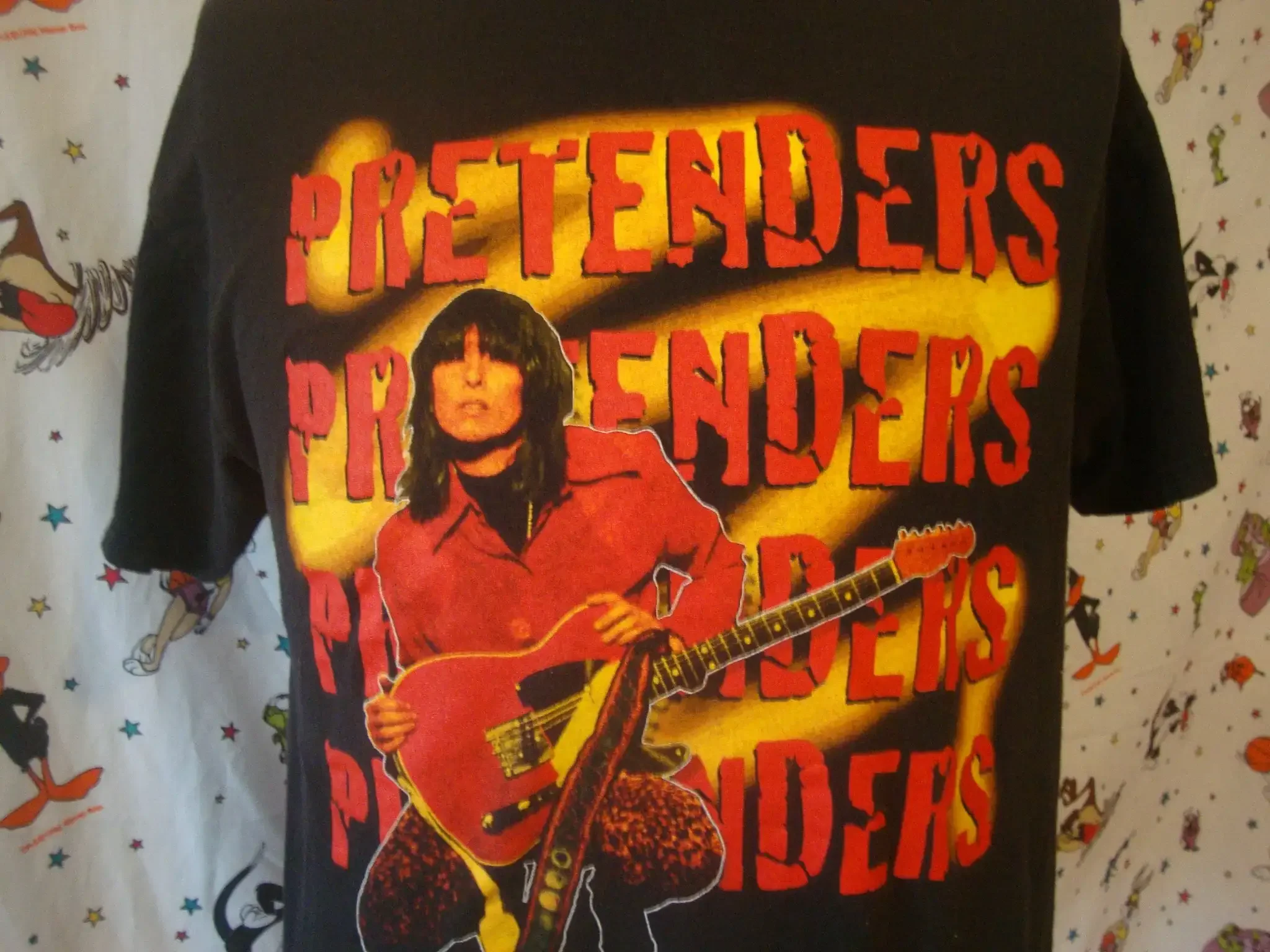 Vintage The Pretenders Chrissie Hynde 1998 90S Concert Tout Tee Black T Shirt Size Xl