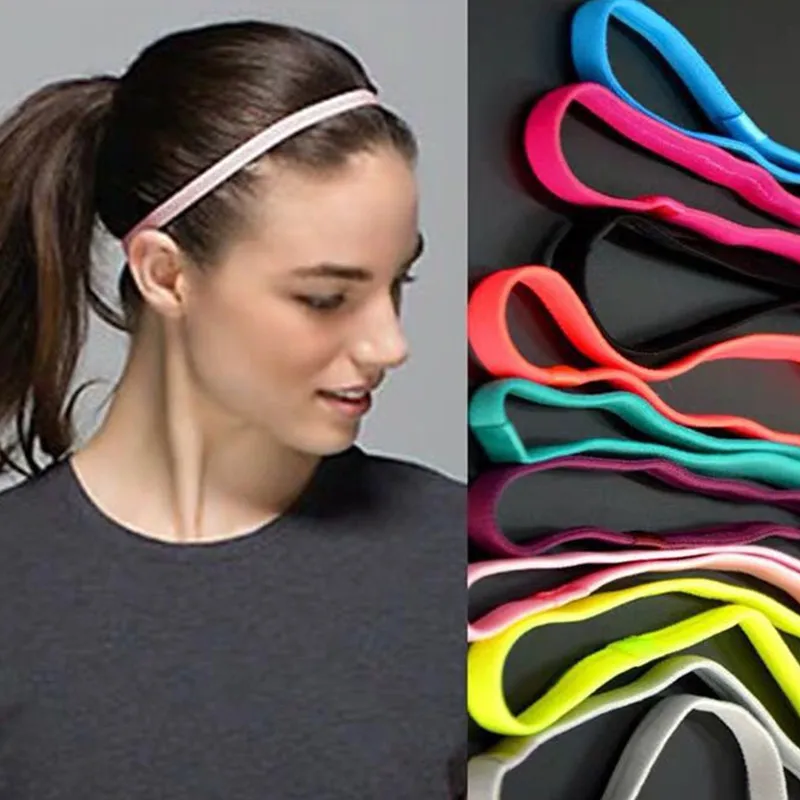 Faixas de Cabelo Elásticas Profissionais Finas Antiderrapantes para Yoga, Basquete, Futebol, Tênis, Faixas de Cabeça Femininas Duráveis para Futebol e Golfe