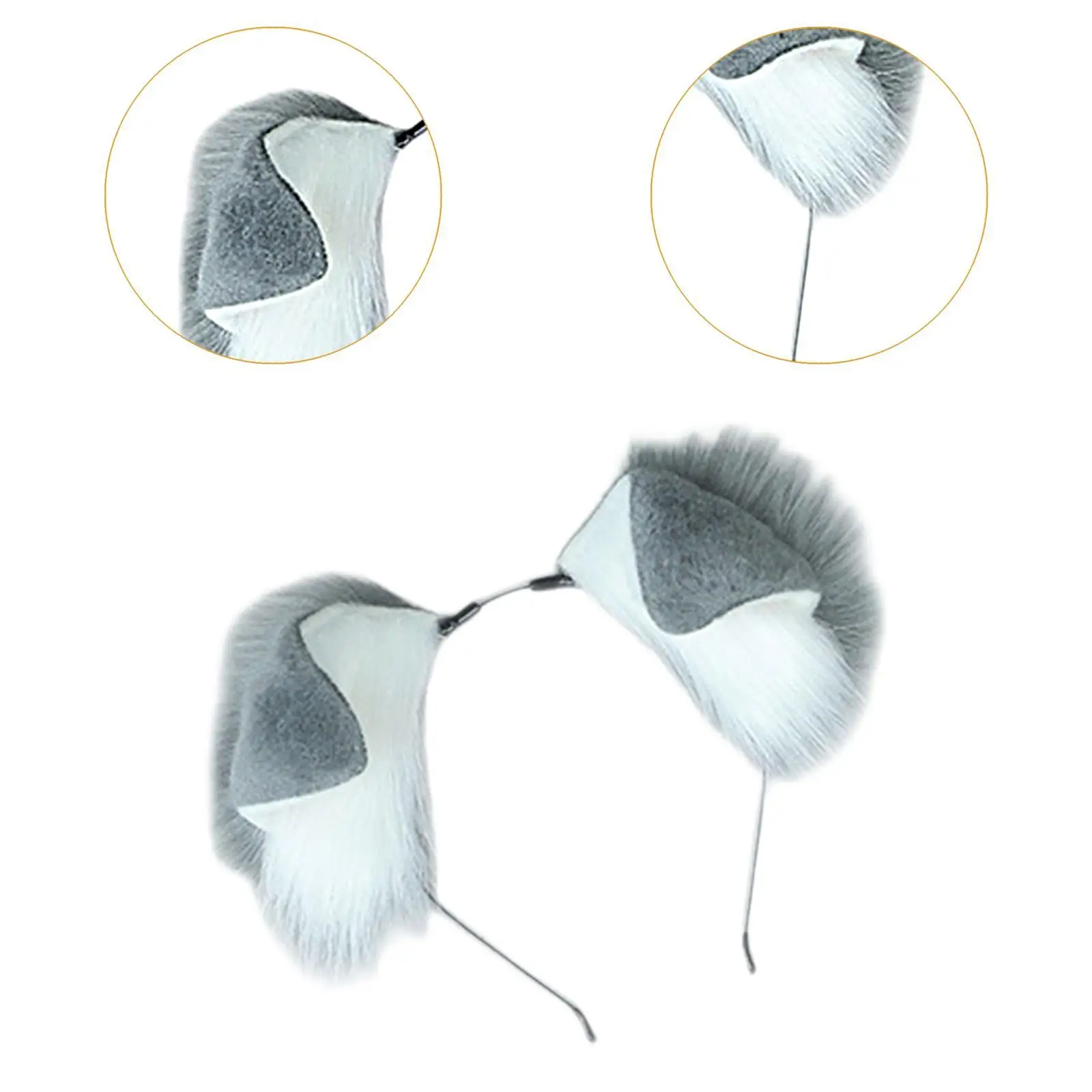 طوق شعر على شكل آذان الكلب للنساء لوازم الحفلات التنكرية اللطيفة