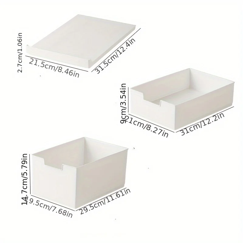 1Pc/Kitchen Cabinet Drawer Storage Basket Layered Storage Rack Tableware Organizer Plastic Storage Box