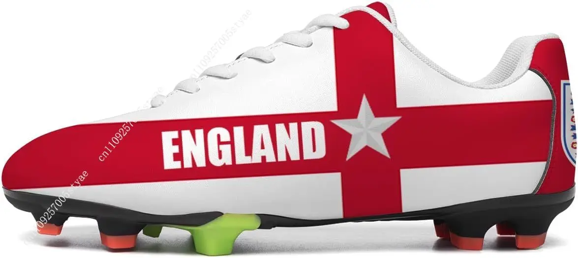 Soccer Shoes Men Womens England Flag Football Shoe PU One Star Sneakers Outdoor Lace Up Sports Shoes 2026