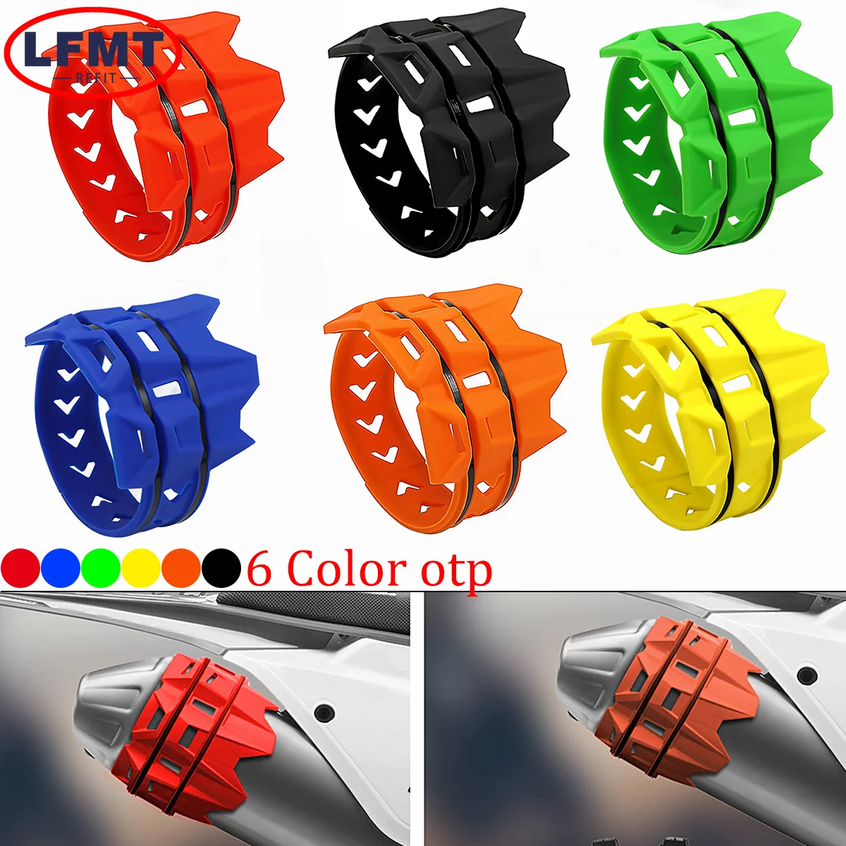 

Motorcross 6 Colors Motorcycle Silencer Round Moto Exhaust Muffler Protector Cover For KTM Yamaha Husqvarna Dirt Pit Bike