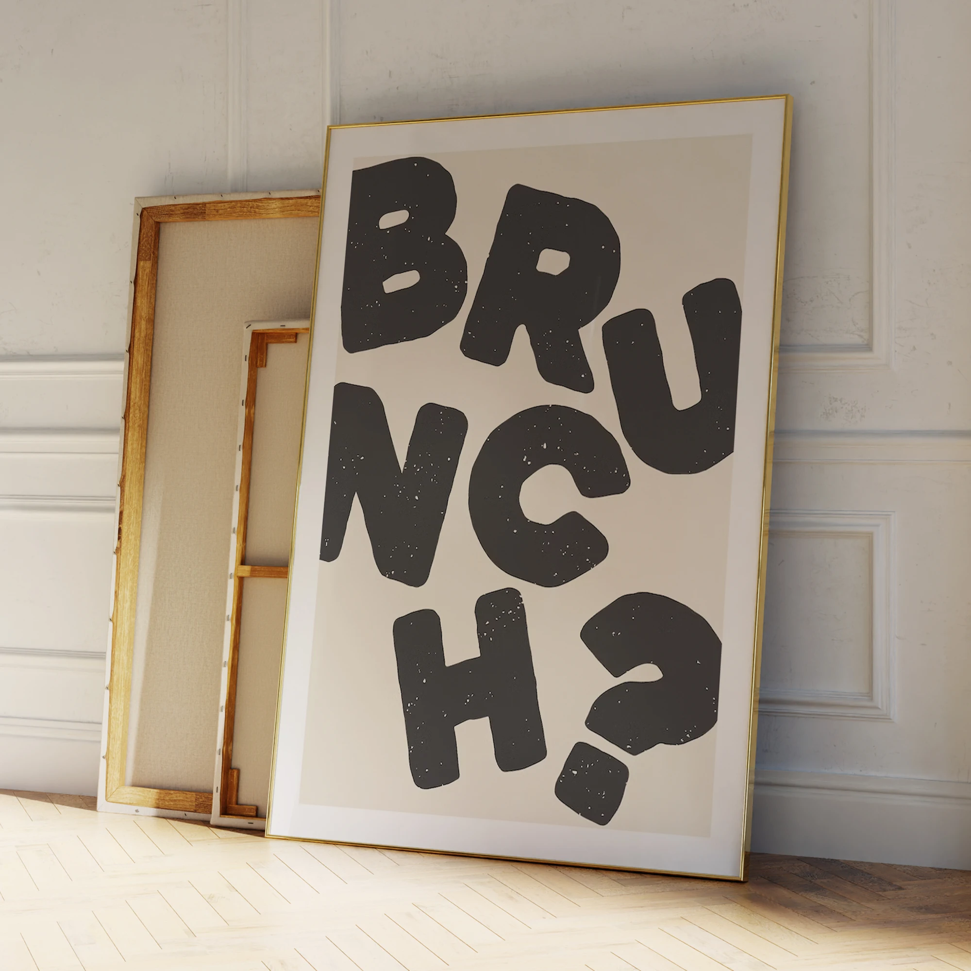 Brunch الحد الأدنى الأبجدية جدار الفن يطبع قماش اللوحة المشارك صورة لغرفة المعيشة الطعام غرفة نوم ديكور المنزل