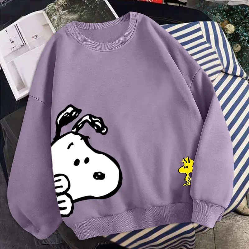 Snoopy Boys and girls thin round neck sweater spring and autumn bottoming shirt long-sleeved sweater coat