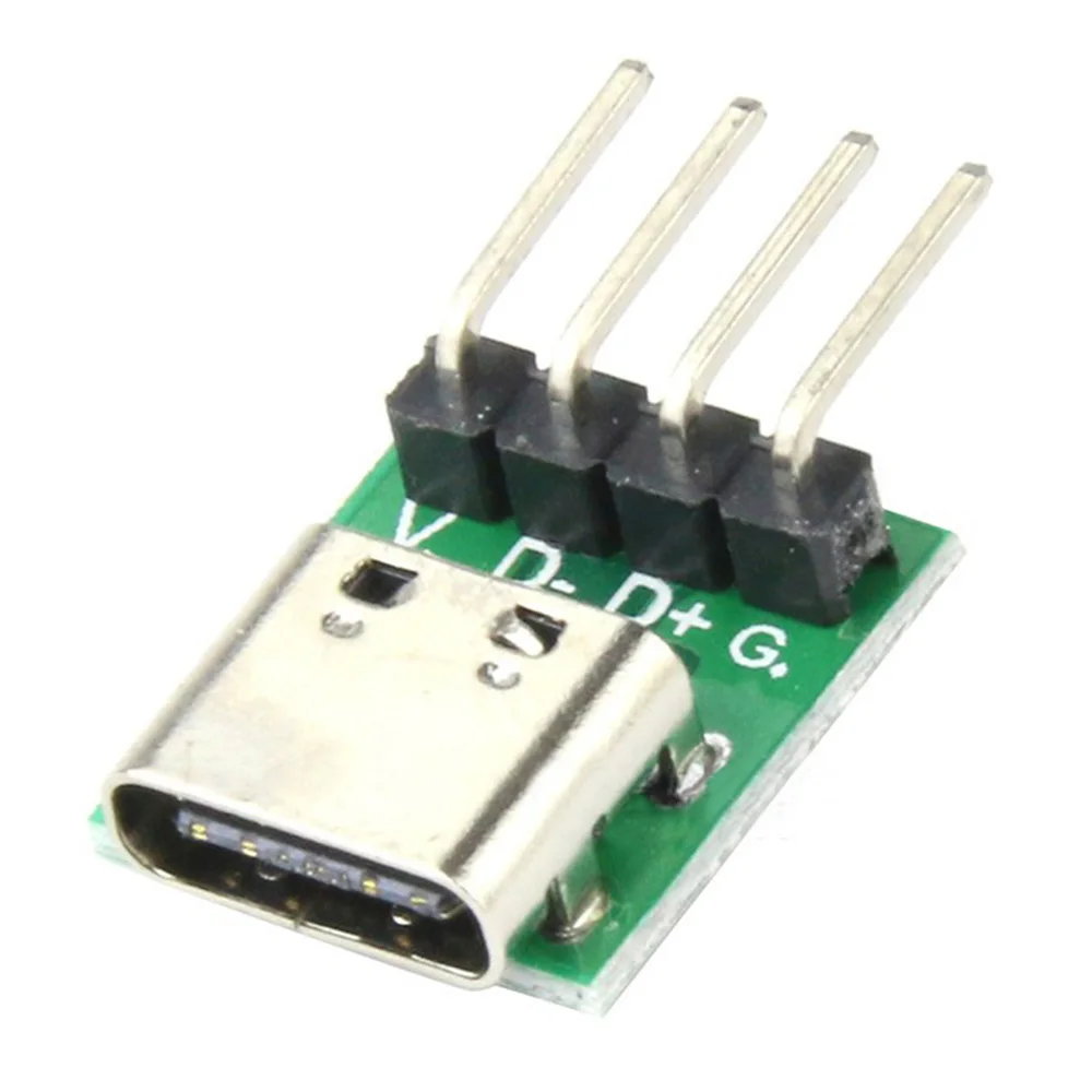 1-10PCS USB TYPE-C to DIP PCB Connector Pinboard Test Board Solder Female Dip Pin Header Adapter