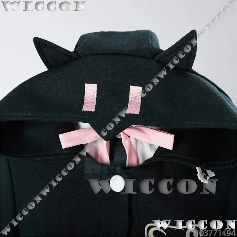 Nanami ChiaKi juego Danganrronppa Cosplay disfraz peluca gato bolsa Prop uniforme escolar traje diario chica mujer Hallloween Cos personalizado