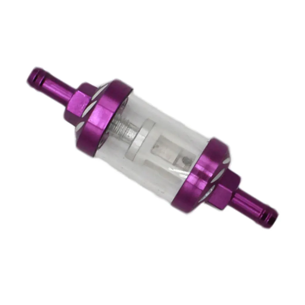 CNC Universal Scooter Dirt Pit Bike Go Kart 8mm 5/16'' Gas Fuel Filter Purple