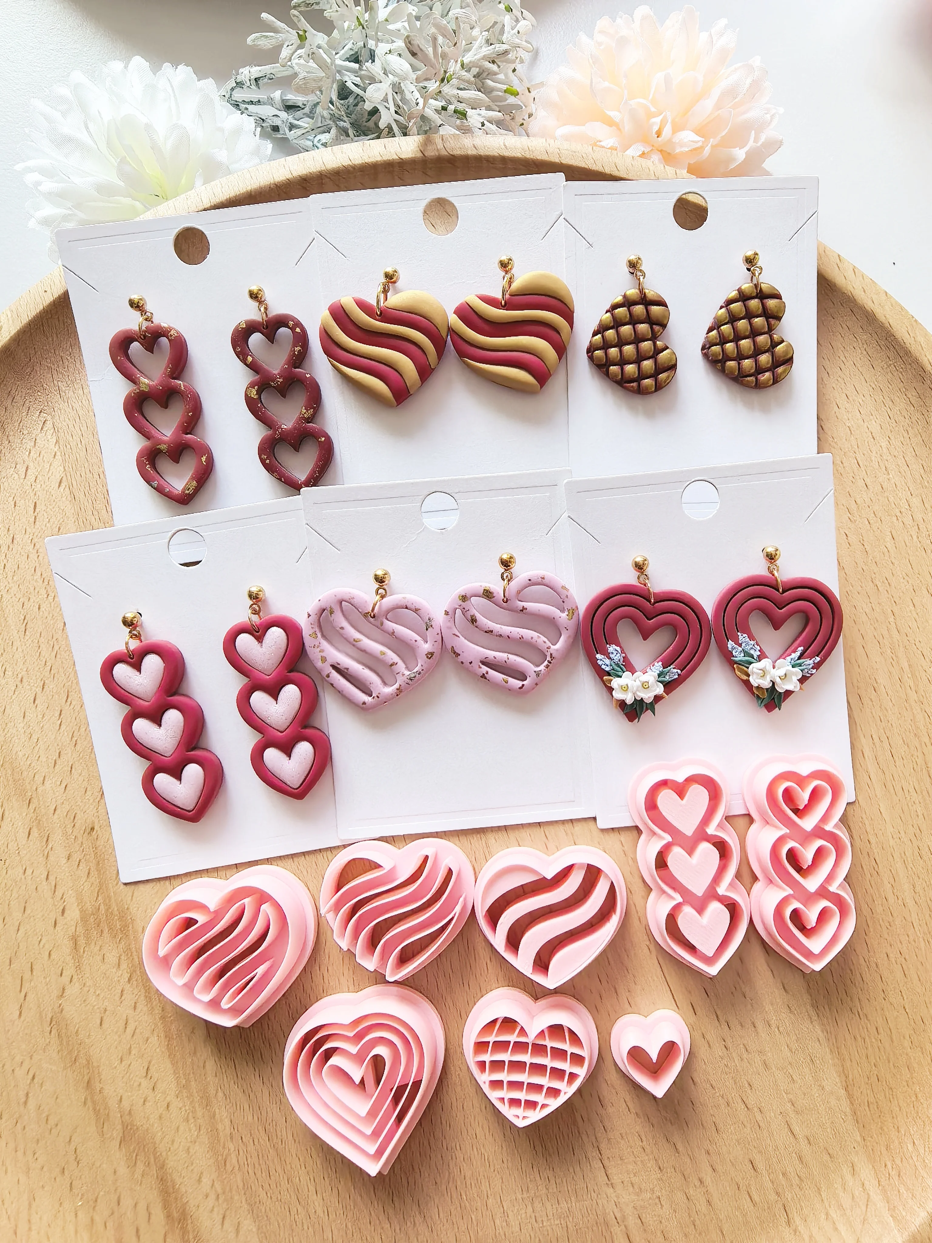 

Valentine's Day Love Series Polymer Clay Cutter Clay Cutting Molds DIY Earrings Jewelry Making Hand Tools Soft Clay Tools Set