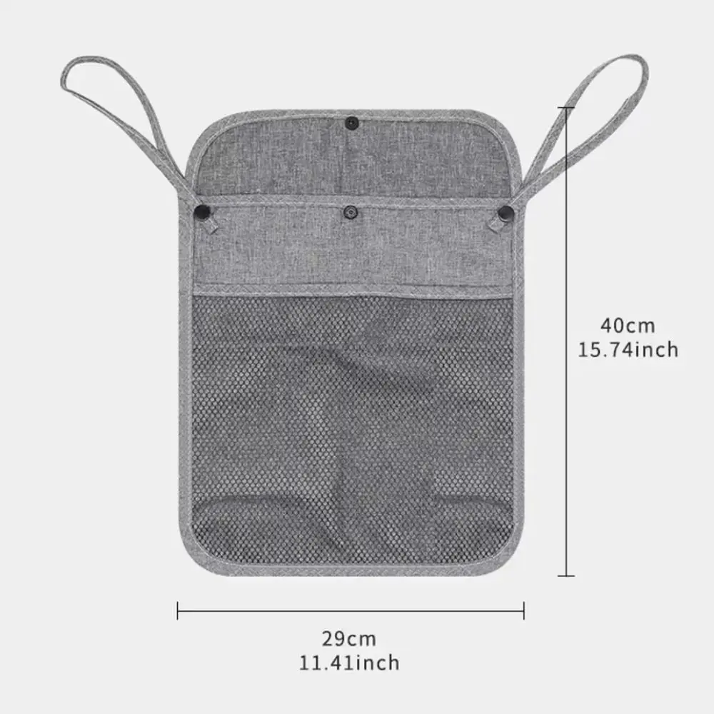 2Pcs Multifunctional Baby Stroller Mesh Bags Hanging Bag Double Pockets Mommy Organizers Perspective Large Capacity