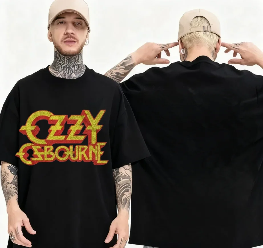 

New Arrival Mens Clothes Tee Shirt Homme Graphic T-Shirts Men Tshirt for Men Ropa Hombre Ozzy Osbourne Logo Classic Music 2026