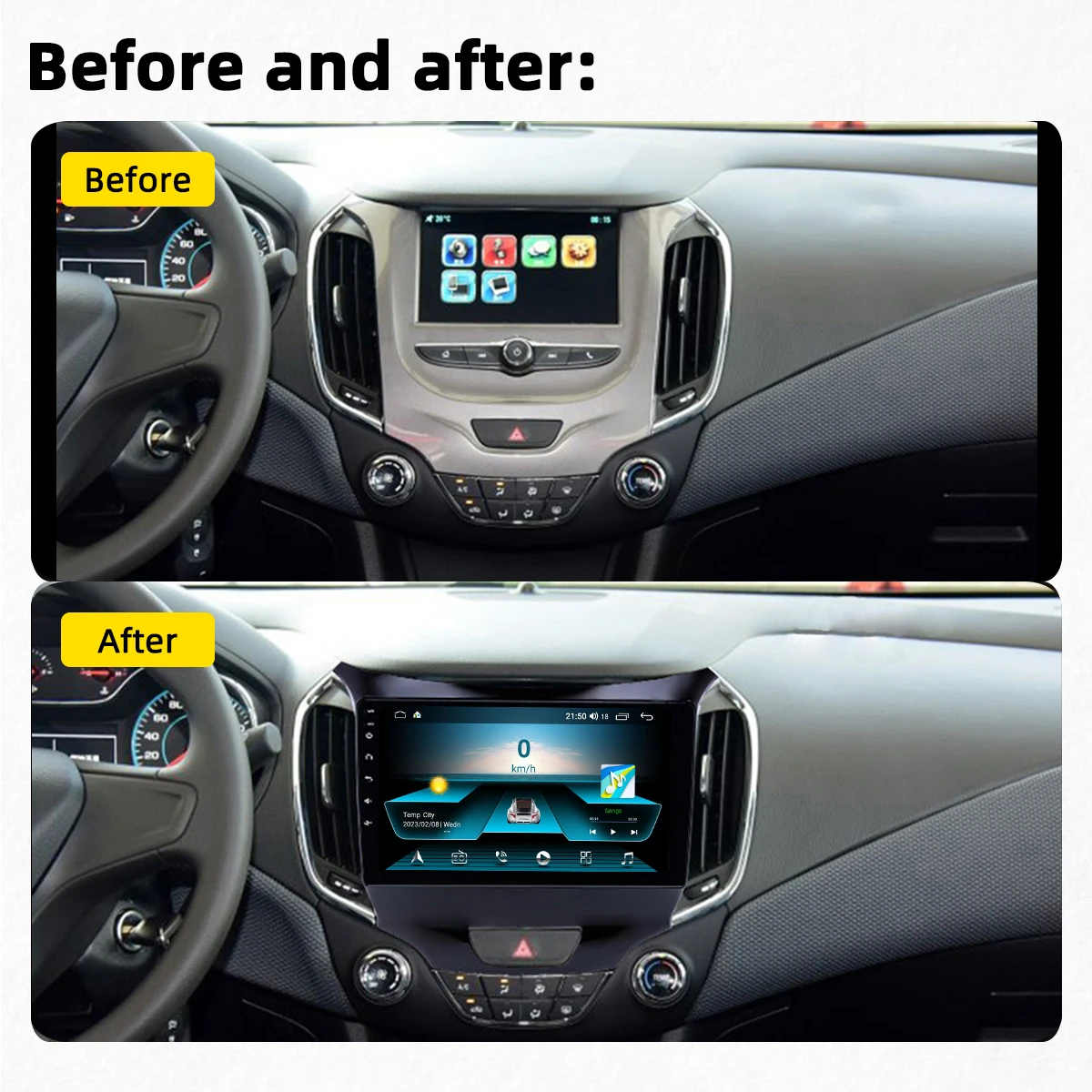 Car Radio Android Stereo for Chevrolet CRUZE 2015-2018 2 Din GPS Bluetooth-compatible Navigation Multimedia Player autoradio