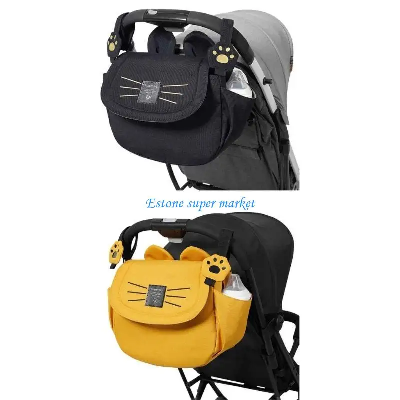 

090B Portable Stroller Bag Milk Bottle Bibs Baby Blanket Storage Bags Large Mommy Bag Baby Nappy Bag Pushchair Bag