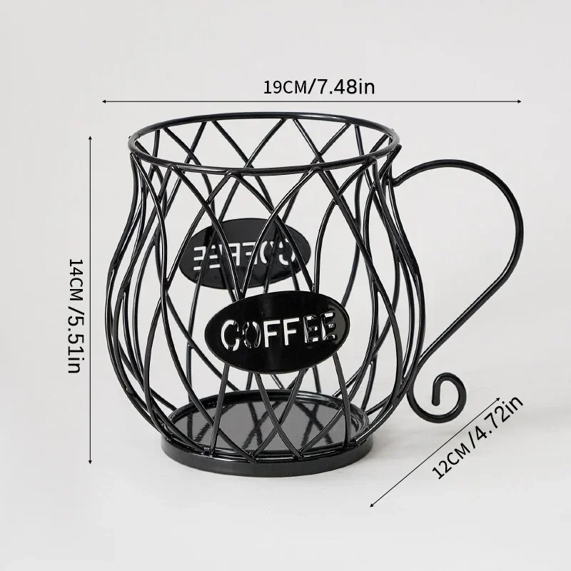 JUSTINLAU Coffee Pod Holder Large Capacity Coffee Capsule Holder Coffee Creamer Container Irregular Shape Coffee Pod Storage Cup