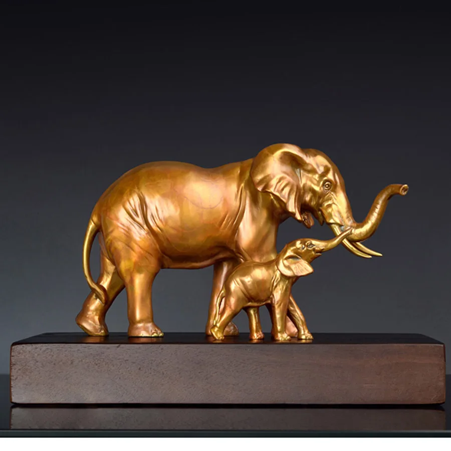 

HOT SALE High grade gift Southeast Asia Home store Company SHOP decorative mascot GOOD LUCK Fortune elephant COPPER Sculpture