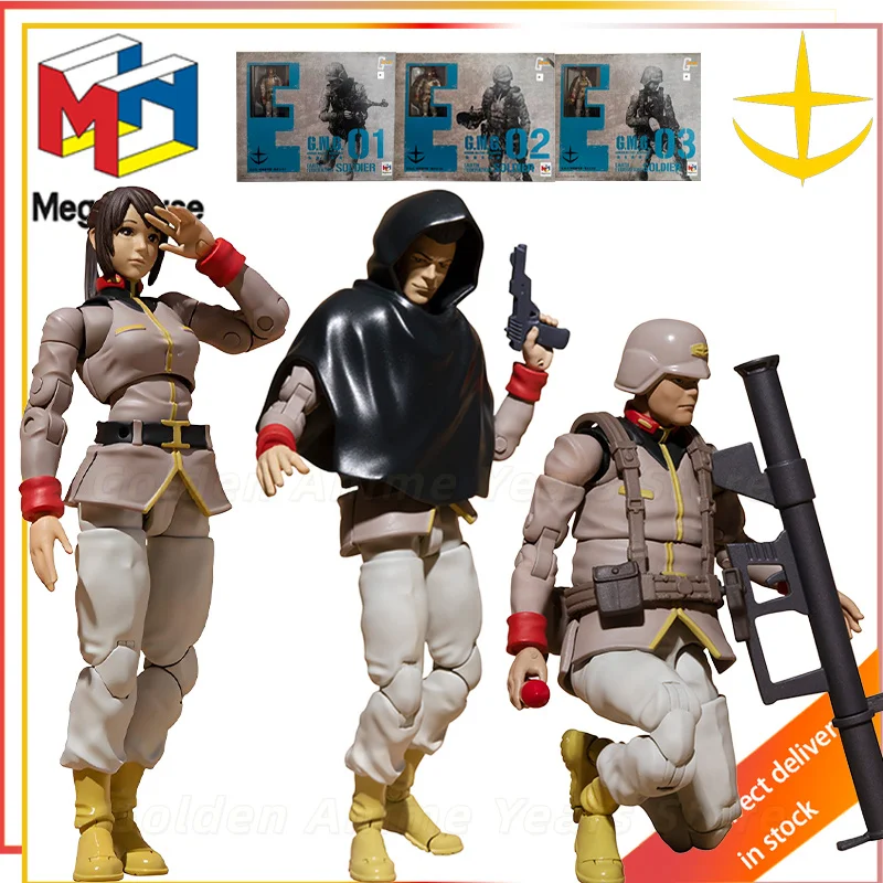 BANDAI MEGAHOUSE Original GMG Series Mobile Suit Gundam Earth Federation Ordinary Soldier Action Joint Mobility Figure Model Toy