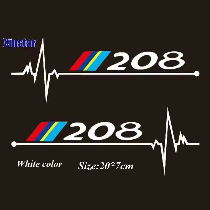 2X Auto Body Sticker Voor Peugeot 2008 3008 208 308 106 107 108 206 207 208 306 307 508