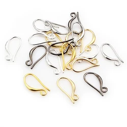 20pcs 17x9mm Silver Gold Color Brass Earring Findings Earrings Clasps Hooks Wire DIY Jewelry Making Accessories Earwire Supplies