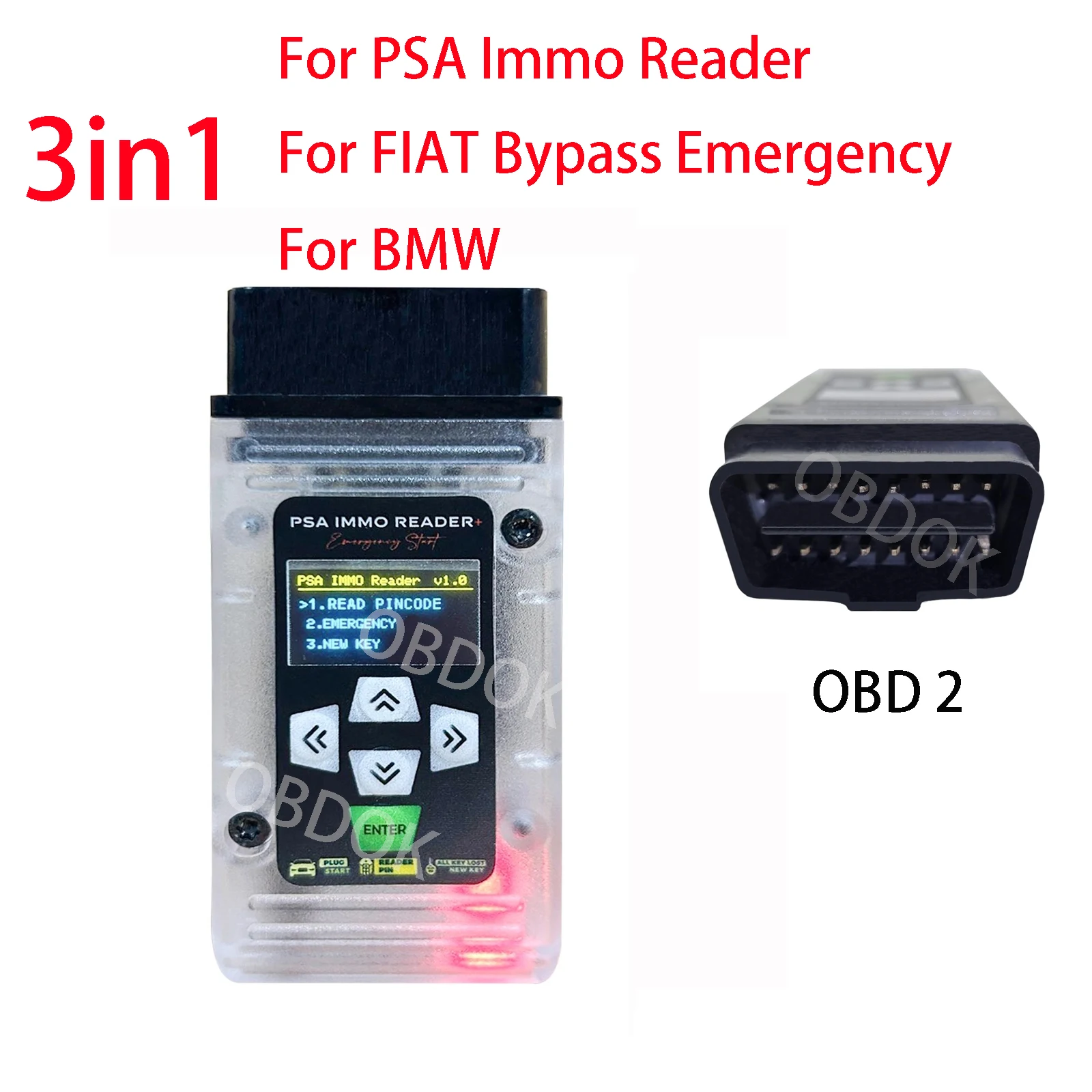 3in1 For PSA IMMO Reader For FIAT Bypass Emergency Start For BMW Force Ignition Tool Update Version 1.1 OBD2 Car Diagnostic Tool