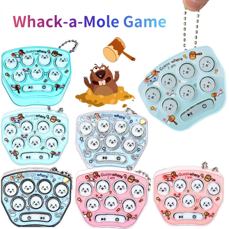 Túi Mini Đồ Chơi Móc Khóa Whack-Một-Nốt Ruồi Kawaii Phim Hoạt Hình Nhựa Trang Trí Tặng Trò Chơi Điện Tử Máy Antistress Tặng trẻ Em Người Lớn