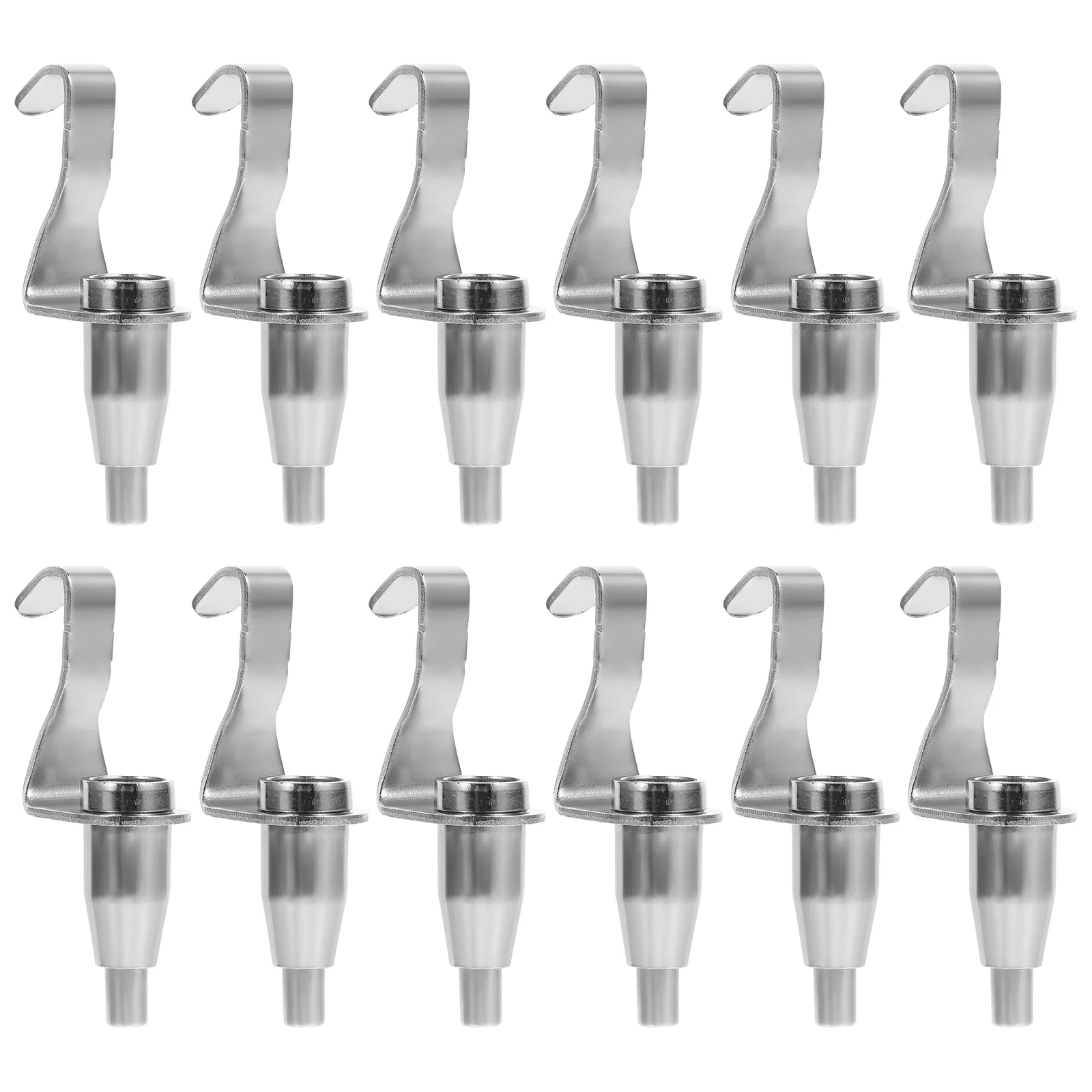 12 Pcs Picture Rail Hook Hooks for Wire Rope Cable Travel Hangers Adjustable Cables Iron