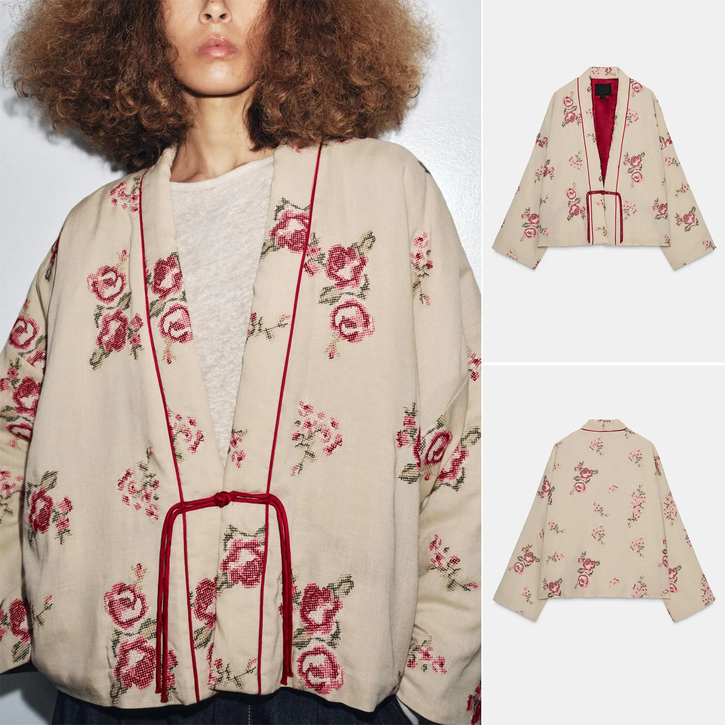 

Новая осенняя женская повседневная цветная блузка с вышивкой V Ne Long Sve Cotton Jaet Верхняя одежда прямого кроя Regular Sve