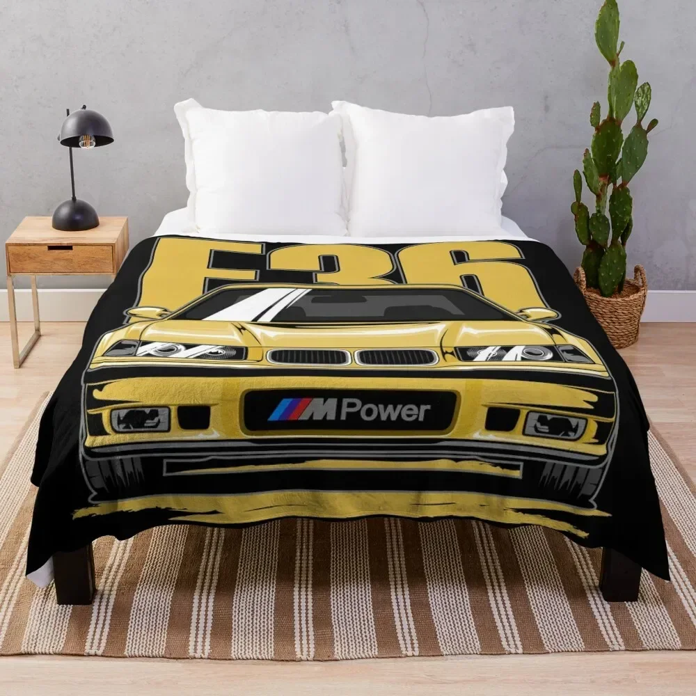 

Yellow M3 E36 Coupe Throw Blanket