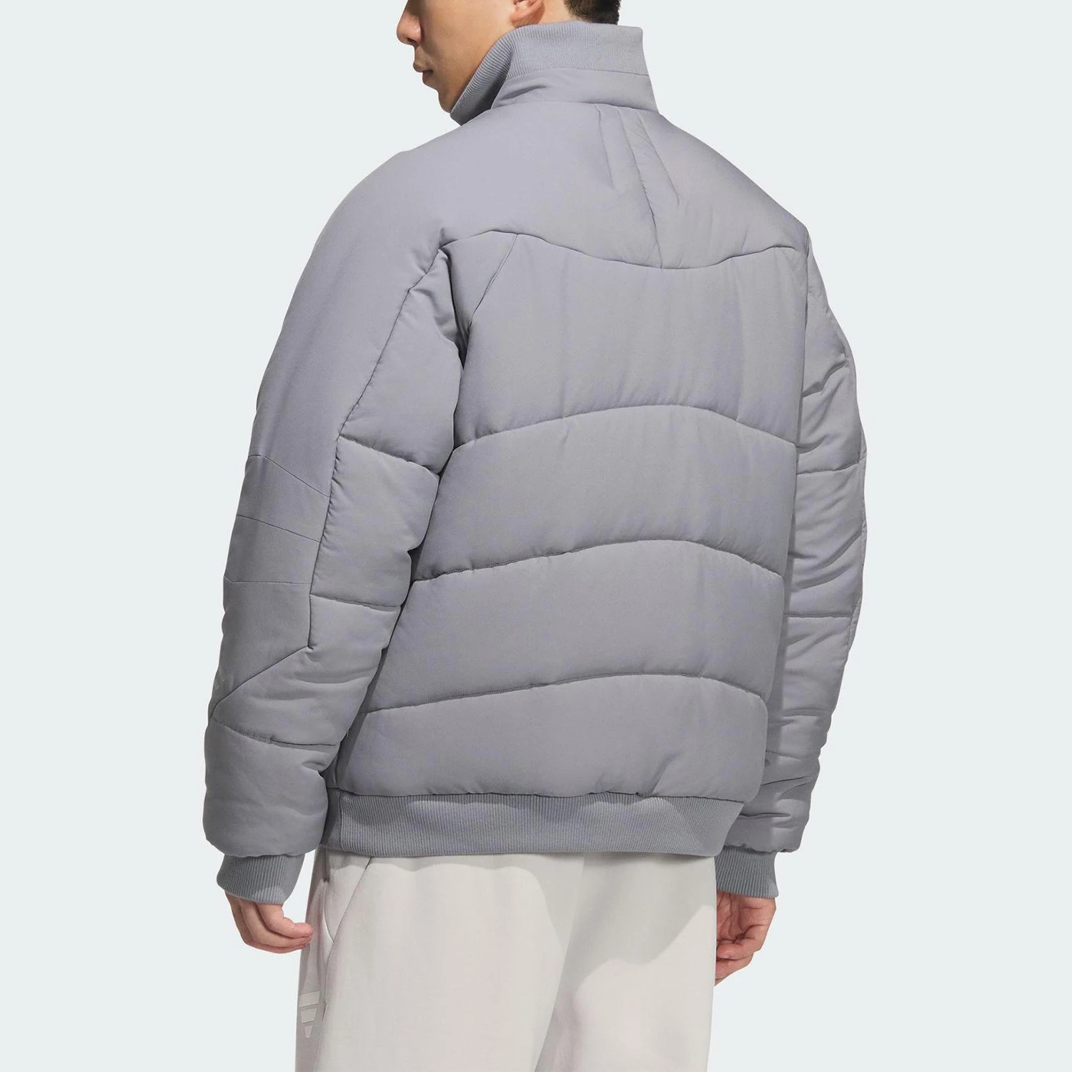 Adidas genuine autumn men's warm standing collar sports cotton jacket KC2571