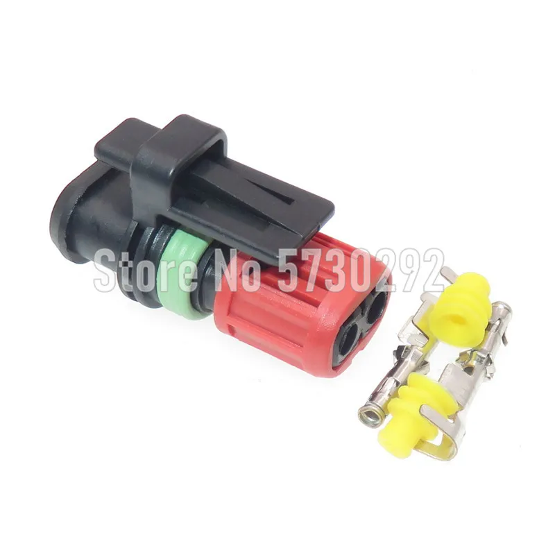 2P Connector Wiring Harness Socket Auto Plug 1337245-3 For Volvo Excavator EC210 EC360 EC480 Injector