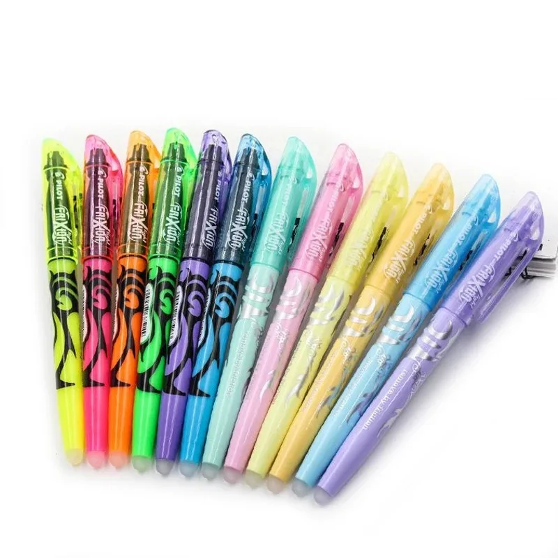 Imagem -03 - Kawaii Pastel Colorido Frixion Erasable Pen Grupo Marcadores Fluorescentes Bonito Papelaria Escolar Piloto Japonês