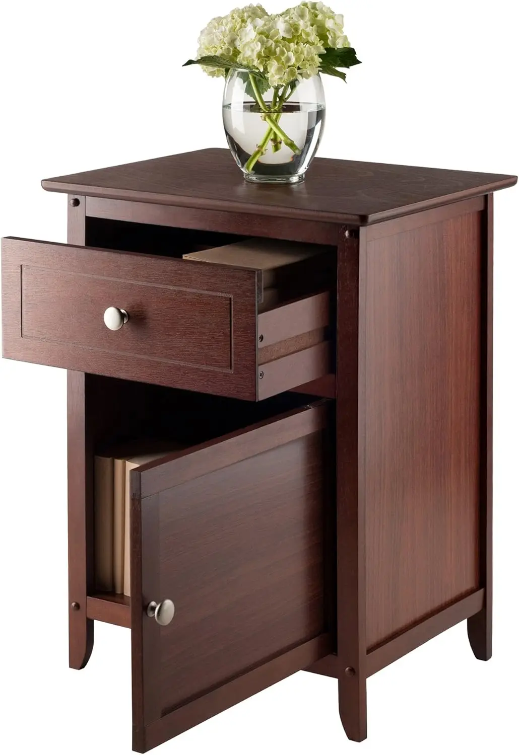 Winsome Wood Eugene Accent Table, Walnut, FURNITURE