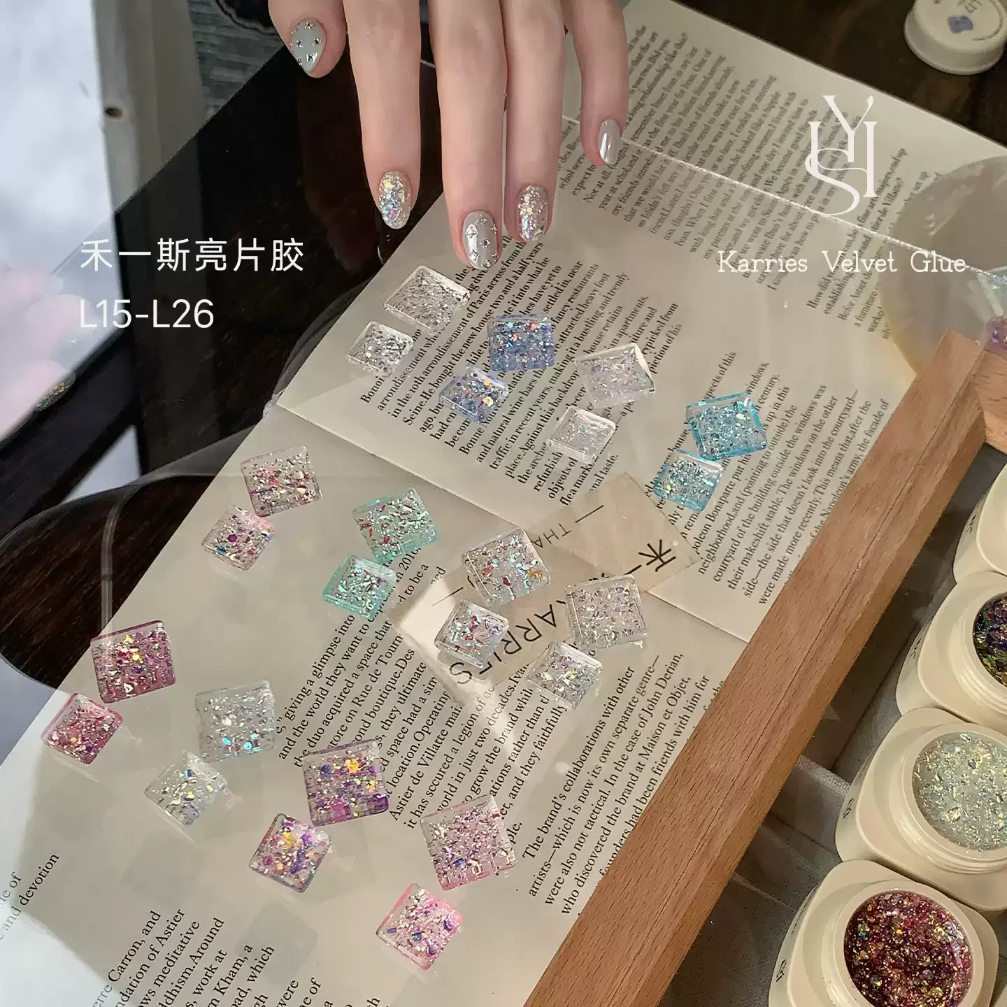 TPO HEMA FREE 12 Colors 5g High Density Glitter Broken Diamond Gel Nail Polish Semi Permanent Flash UV Soak Off Gel Varnish