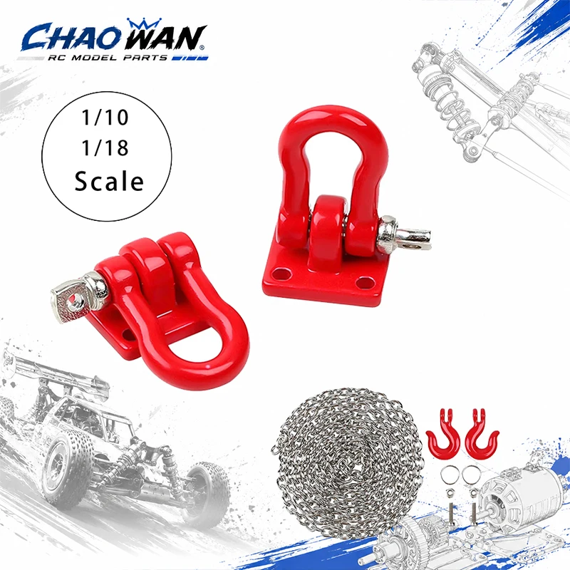 Metal Trailer Tow Hook Upgrade Accessories for 1/10 RC Crawler Car Redcat Gen8 VS4-10 Axial SCX10 90046 AXI03007 Capra RC Model