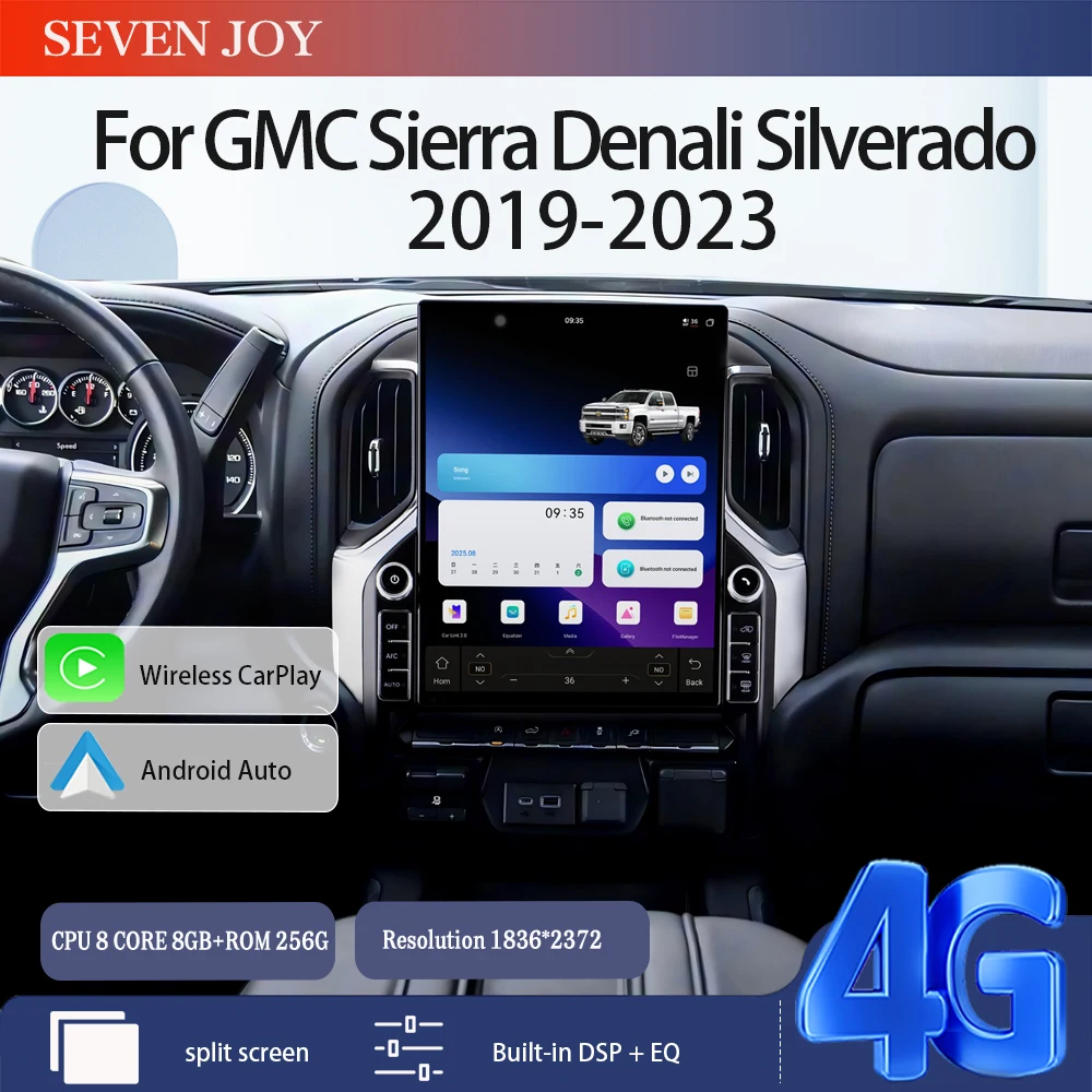 16.2 أندرويد 15 راديو السيارة لجي إم سي سييرا دينالي سيلفرادو 2019 2020 2021 2022 2023 Carplay راديو السيارة لتحديد المواقع والملاحة الوسائط المتعددة