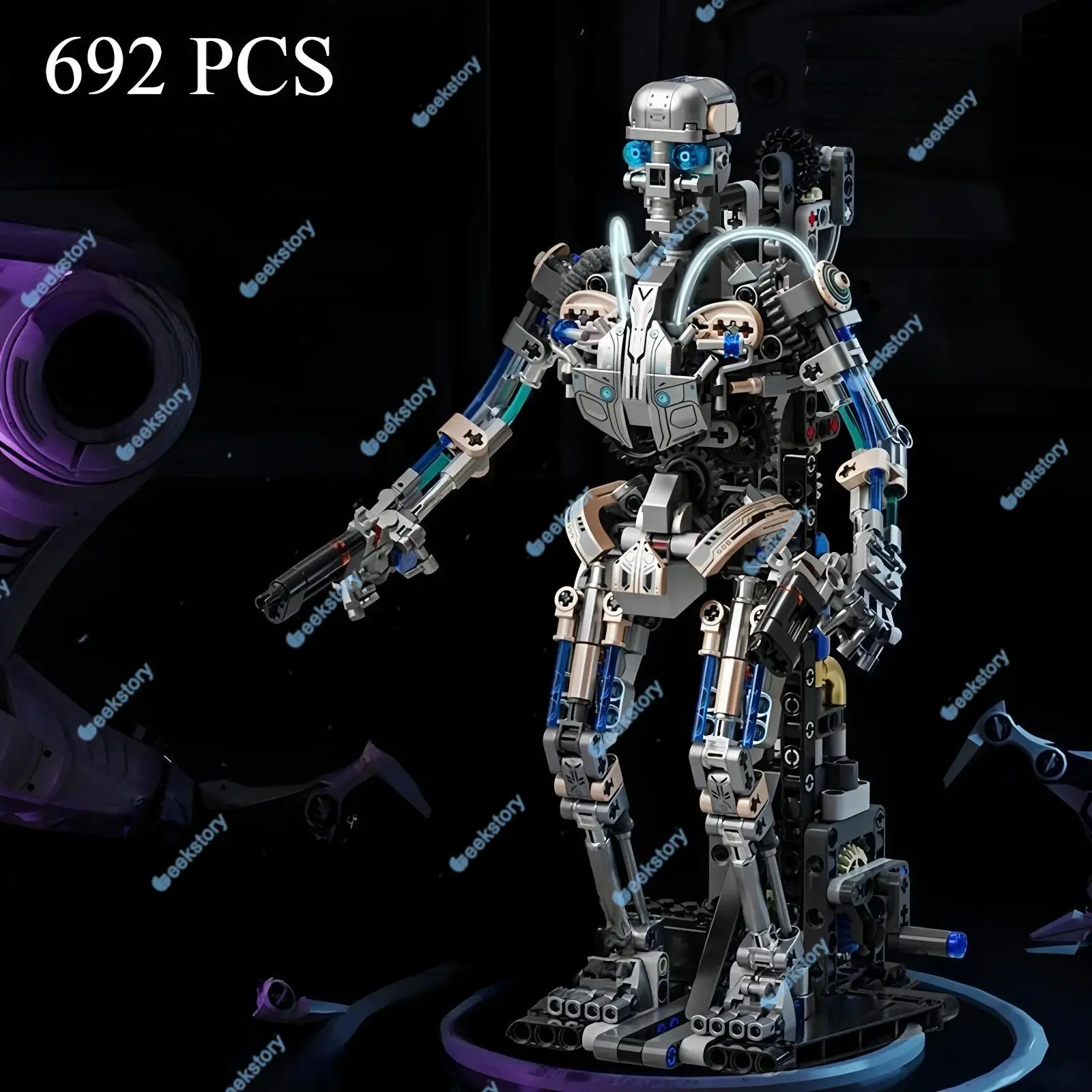 

New 692pcs Skeleton Robot Model Building Blocks Set Creative 13091 Mechanical Series Boys Assembled Ornament Bricks Toys Gifts